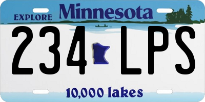 MN license plate 234LPS