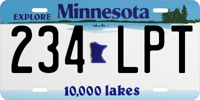 MN license plate 234LPT
