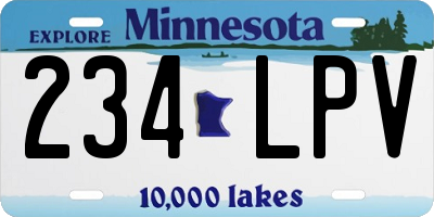 MN license plate 234LPV