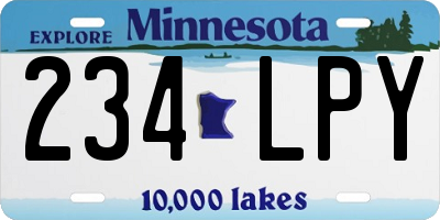 MN license plate 234LPY