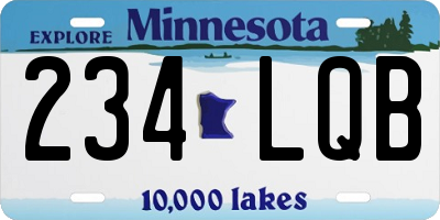 MN license plate 234LQB