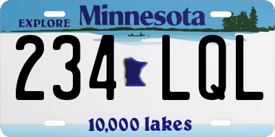 MN license plate 234LQL