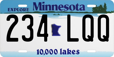 MN license plate 234LQQ