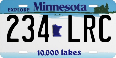 MN license plate 234LRC