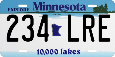MN license plate 234LRE