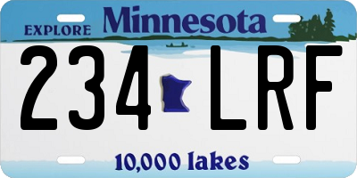 MN license plate 234LRF