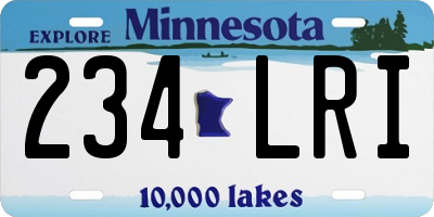 MN license plate 234LRI