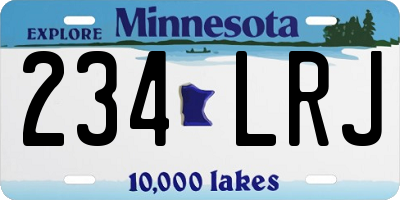 MN license plate 234LRJ