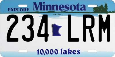 MN license plate 234LRM