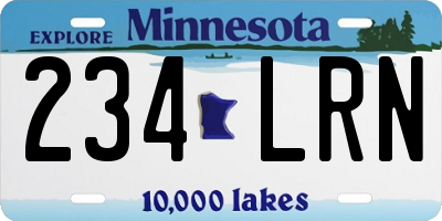 MN license plate 234LRN
