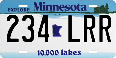 MN license plate 234LRR