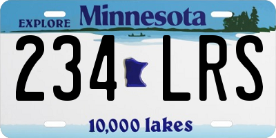 MN license plate 234LRS