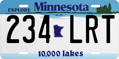 MN license plate 234LRT