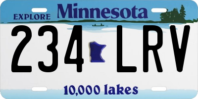MN license plate 234LRV