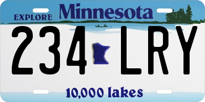 MN license plate 234LRY