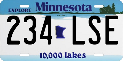 MN license plate 234LSE