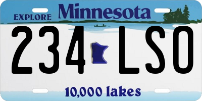 MN license plate 234LSO