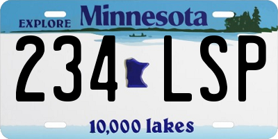 MN license plate 234LSP