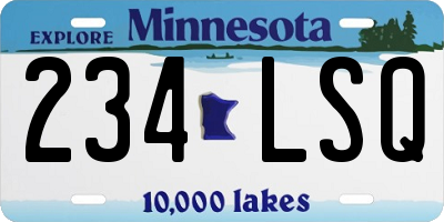 MN license plate 234LSQ