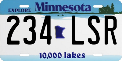 MN license plate 234LSR