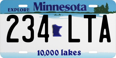 MN license plate 234LTA
