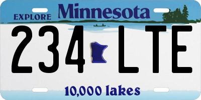 MN license plate 234LTE