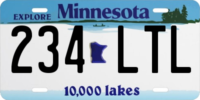 MN license plate 234LTL
