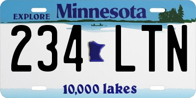 MN license plate 234LTN