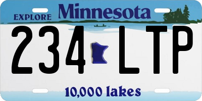 MN license plate 234LTP