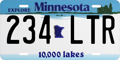 MN license plate 234LTR