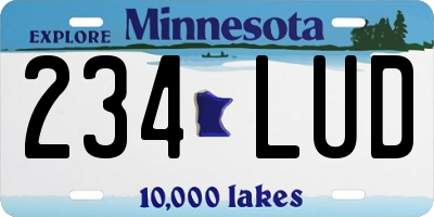 MN license plate 234LUD