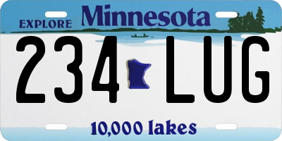 MN license plate 234LUG