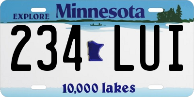 MN license plate 234LUI