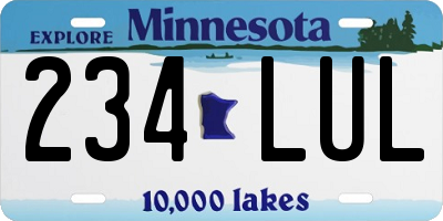 MN license plate 234LUL