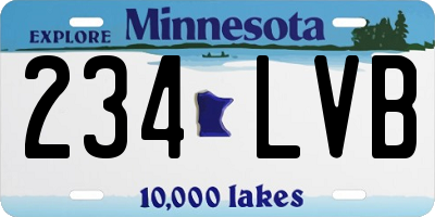 MN license plate 234LVB
