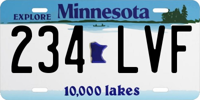 MN license plate 234LVF