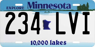 MN license plate 234LVI