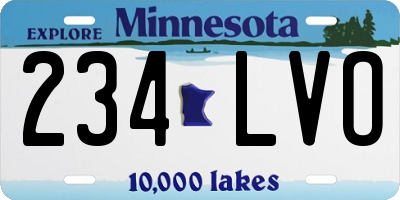 MN license plate 234LVO