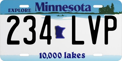 MN license plate 234LVP
