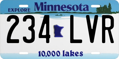 MN license plate 234LVR