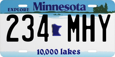 MN license plate 234MHY