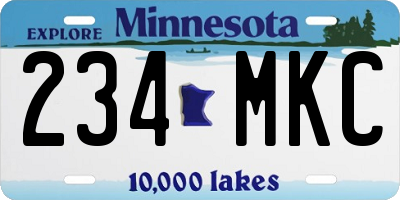 MN license plate 234MKC