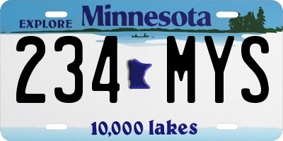 MN license plate 234MYS
