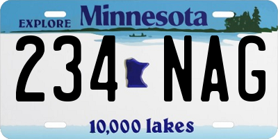 MN license plate 234NAG