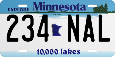 MN license plate 234NAL