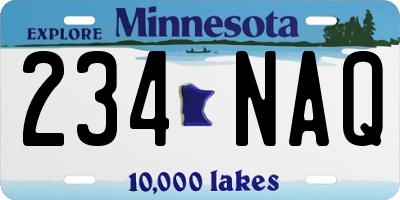 MN license plate 234NAQ