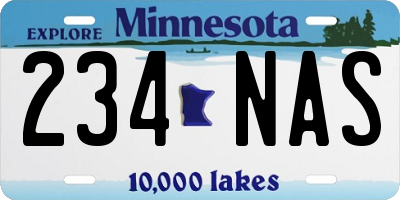 MN license plate 234NAS