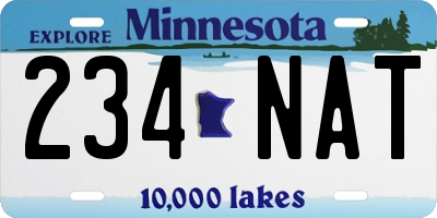 MN license plate 234NAT