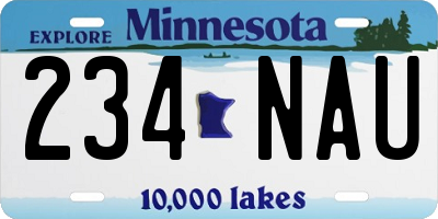 MN license plate 234NAU