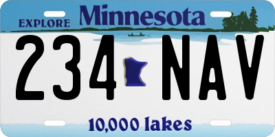 MN license plate 234NAV
